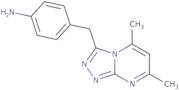 4-({5,7-Dimethyl-[1,2,4]triazolo[4,3-a]pyrimidin-3-yl}methyl)aniline