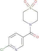 (6-â€‹Chloro-â€‹3-â€‹pyridinyl)â€‹(1,â€‹1-â€‹dioxido-â€‹4-â€‹thiomorpholinyl)â€‹-methanone