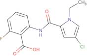 2-(4-Chloro-1-ethyl-1H-pyrrole-2-amido)-6-fluorobenzoic acid
