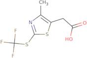 2-{4-Methyl-2-[(trifluoromethyl)sulfanyl]-1,3-thiazol-5-yl}acetic acid