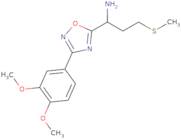 1-[3-(3,4-Dimethoxyphenyl)-1,2,4-oxadiazol-5-yl]-3-(methylsulfanyl)-1-propanamine