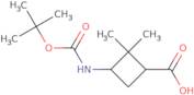 3-{[(tert-Butoxy)carbonyl]amino}-2,2-dimethylcyclobutane-1-carboxylic acid