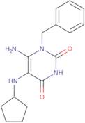 6-Amino-1-benzyl-5-(cyclopentylamino)-1,2,3,4-tetrahydropyrimidine-2,4-dione