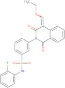 3-[4-(Ethoxymethylidene)-1,3-dioxo-1,2,3,4-tetrahydroisoquinolin-2-yl]-N-(2-fluorophenyl)benzene-1-sulfonamide