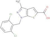 1-[(2,6-Dichlorophenyl)methyl]-3-methyl-1H-thieno[2,3-c]pyrazole-5-carboxylic acid