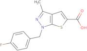 1-[(4-Fluorophenyl)methyl]-3-methyl-1H-thieno[2,3-c]pyrazole-5-carboxylic acid