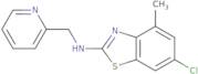 6-Chloro-4-methyl-N-(pyridin-2-ylmethyl)-1,3-benzothiazol-2-amine