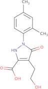 1-(2,4-Dimethylphenyl)-4-(2-hydroxyethyl)-5-oxo-2,5-dihydro-1H-pyrazole-3-carboxylic acid