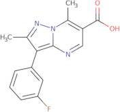 3-(3-Fluorophenyl)-2,7-dimethylpyrazolo[1,5-a]pyrimidine-6-carboxylic acid