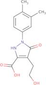 1-(3,4-Dimethylphenyl)-4-(2-hydroxyethyl)-5-oxo-2,5-dihydro-1H-pyrazole-3-carboxylic acid