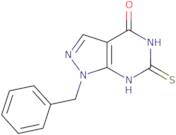 1-Benzyl-6-sulfanyl-1H,4H,5H-pyrazolo[3,4-d]pyrimidin-4-one