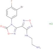 3-(4-((2-aminoethyl)amino)-1,2,5-oxadiazol-3-yl)-4-(3-bromo-4-fluorophenyl)-1,2,4-oxadiazol-5(4H...