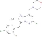 4-[[6-Chloro-3-(4-chloro-2-fluorobenzyl)-2-methylimidazo[1,2-b]pyridazin-8-yl]methyl]morpholine