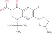 7-(3-Aminopyrrolidin-1-Yl)-1-Tert-Butyl-6-Fluoro-4-Oxo-1,8-Naphthyridine-3-Carboxylic Acid