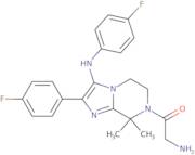 2-Amino-1-[2-(4-fluorophenyl)-3-[(4-fluorophenyl)amino]-5,6-dihydro-8,8-dimethylimidazo[1,2-a]pyra…