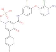 [3-[[4-((2-Amino-3-chloropyridin-4-yl)oxy)-3-fluorophenyl]carbamoyl]-5-(4-fluorophenyl)-4-oxo-4H-pyridin-1-yl]methyl dihydrogen phos phate