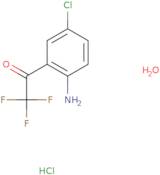1-(2-amino-5-chlorophenyl)-2,2,2-trifluoroethanone;hydrate;h