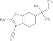 2-Amino-6-(1,1-dimethylpropyl)-4,5,6,7-tetrahydro-1-benzothiophene-3-carbonitrile