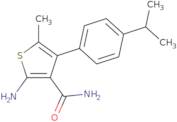 2-Amino-4-(4-isopropylphenyl)-5-methylthiophene-3-carboxamide