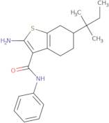 2-Amino-6-(1,1-dimethylpropyl)-N-phenyl-4,5,6,7-tetrahydro-1-benzothiophene-3-carboxamide