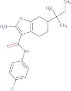 2-Amino-N-(4-chlorophenyl)-6-(1,1-dimethylpropyl)-4,5,6,7-tetrahydro-1-benzothiophene-3-carboxamide