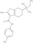 2-Amino-6-tert-amyl-N-(4-methylphenyl)-4,5,6,7-tetrahydro-1-benzothiophene-3-carboxamide
