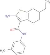 2-Amino-6-ethyl-N-(3-methylphenyl)-4,5,6,7-tetrahydro-1-benzothiophene-3-carboxamide