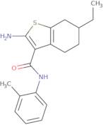 2-Amino-6-ethyl-N-(2-methylphenyl)-4,5,6,7-tetrahydro-1-benzothiophene-3-carboxamide