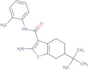 2-Amino-6-tert-butyl-N-(2-methylphenyl)-4,5,6,7-tetrahydro-1-benzothiophene-3-carboxamide