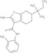 2-Amino-6-tert-amyl-N-(2-methylphenyl)-4,5,6,7-tetrahydro-1-benzothiophene-3-carboxamide