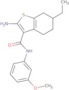 2-Amino-6-ethyl-N-(3-methoxyphenyl)-4,5,6,7-tetrahydro-1-benzothiophene-3-carboxamide