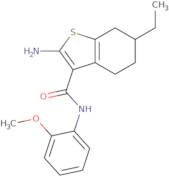 2-Amino-6-ethyl-N-(2-methoxyphenyl)-4,5,6,7-tetrahydro-1-benzothiophene-3-carboxamide