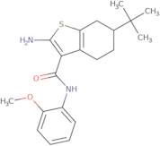 2-Amino-6-tert-butyl-N-(2-methoxyphenyl)-4,5,6,7-tetrahydro-1-benzothiophene-3-carboxamide