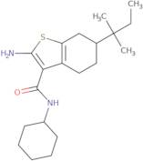 2-Amino-N-cyclohexyl-6-tert-amyl-4,5,6,7-tetrahydro-1-benzothiophene-3-carboxamide