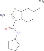 2-Amino-N-cyclopentyl-6-ethyl-4,5,6,7-tetrahydro-1-benzothiophene-3-carboxamide