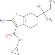 2-Amino-N-cyclopropyl-6-(1,1-dimethylpropyl)-4,5,6,7-tetrahydro-1-benzothiophene-3-carboxamide