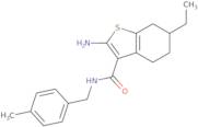 2-Amino-6-ethyl-N-(4-methylbenzyl)-4,5,6,7-tetrahydro-1-benzothiophene-3-carboxamide