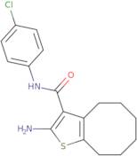 2-Amino-N-(4-chlorophenyl)-4,5,6,7,8,9-hexahydrocycloocta[b]thiophene-3-carboxamide