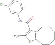 2-Amino-N-(3-chlorophenyl)-4,5,6,7,8,9-hexahydrocycloocta[b]thiophene-3-carboxamide