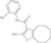 2-Amino-N-(2-methylphenyl)-4,5,6,7,8,9-hexahydrocycloocta[b]thiophene-3-carboxamide