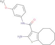 2-Amino-N-(3-methoxyphenyl)-4,5,6,7,8,9-hexahydrocycloocta[b]thiophene-3-carboxamide