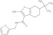 2-Amino-6-tert-butyl-N-(2-furylmethyl)-4,5,6,7-tetrahydro-1-benzothiophene-3-carboxamide