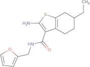 2-Amino-6-ethyl-N-(2-furylmethyl)-4,5,6,7-tetrahydro-1-benzothiophene-3-carboxamide