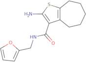 2-Amino-N-(2-furylmethyl)-5,6,7,8-tetrahydro-4H-cyclohepta[b]thiophene-3-carboxamide