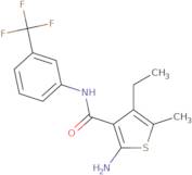 2-Amino-4-ethyl-5-methyl-N-[3-(trifluoromethyl)phenyl]thiophene-3-carboxamide