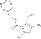 2-Amino-4-ethyl-5-methyl-N-(pyridin-3-ylmethyl)thiophene-3-carboxamide