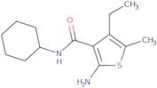 2-Amino-N-cyclohexyl-4-ethyl-5-methylthiophene-3-carboxamide