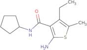 2-Amino-N-cyclopentyl-4-ethyl-5-methylthiophene-3-carboxamide