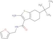 2-Amino-6-(1,1-dimethylpropyl)-N-(2-furylmethyl)-4,5,6,7-tetrahydro-1-benzothiophene-3-carboxamide