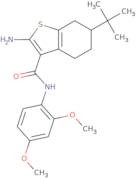 2-Amino-N-(2,4-dimethoxyphenyl)-tert-butyl-4,5,6,7-tetrahydro-1-benzothiophene-3-carboxamide